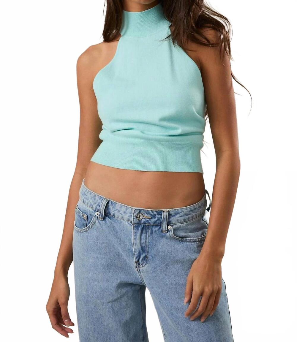 NEW LE LIS aria halter top in mint